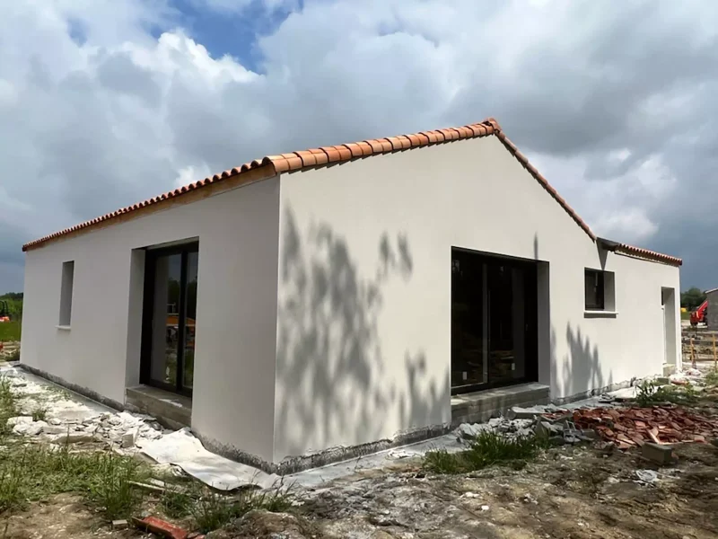 Réalisation d'une construction neuve par MT Conception, maitre d'œuvre à La Roche-sur-Yon